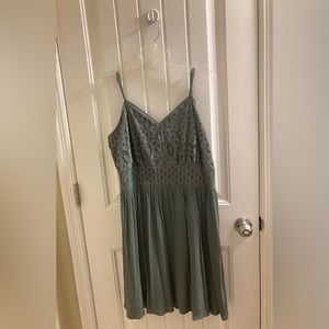 Green lace dress